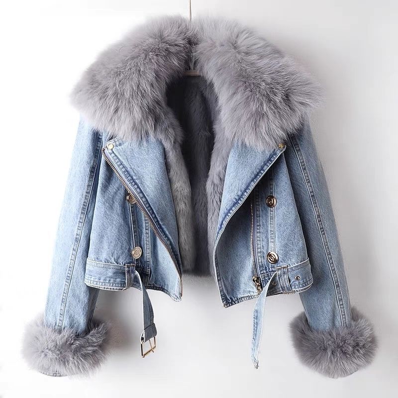 Women'S Fashion Parka - AW New Women Faux Fox Fur
