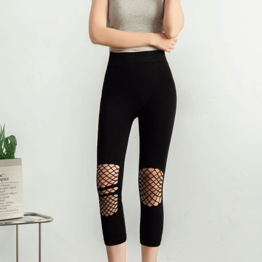 New Hollow Out Women's Mesh Le - High Waist Leggings review and price