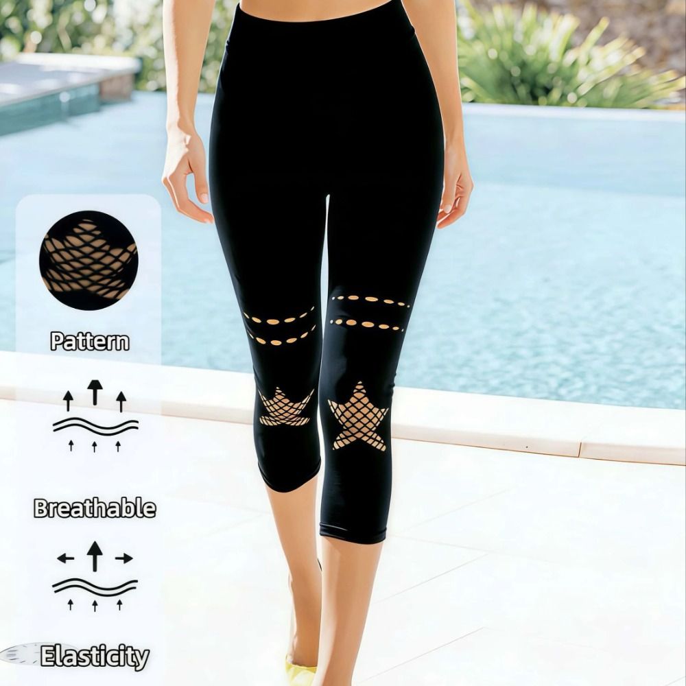 New Hollow Out Women's Mesh Le - High Waist Leggings review and price