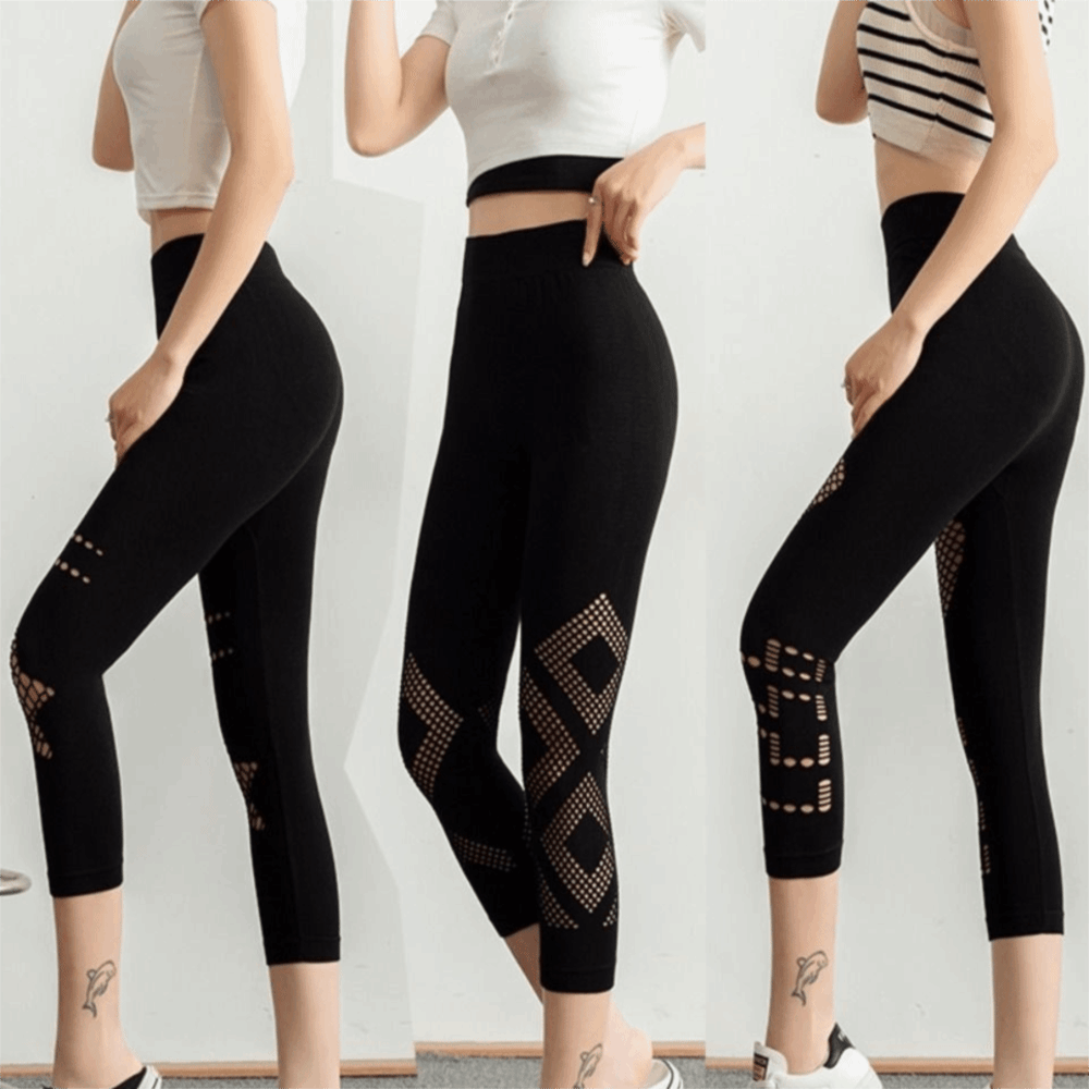 New Hollow Out Women's Mesh Le - High Waist Leggings review and price