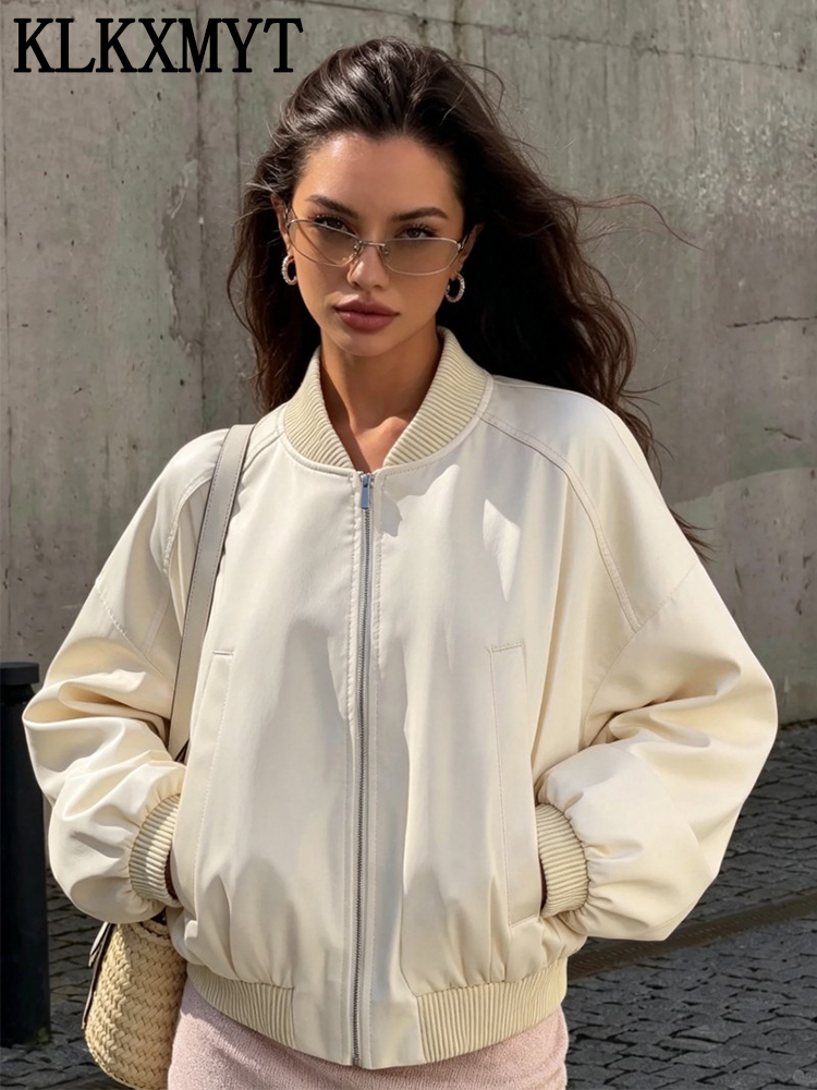 KLKXMYT Women Silk Satin Jacke - Women'S Fashion Bomber Jacket review and price