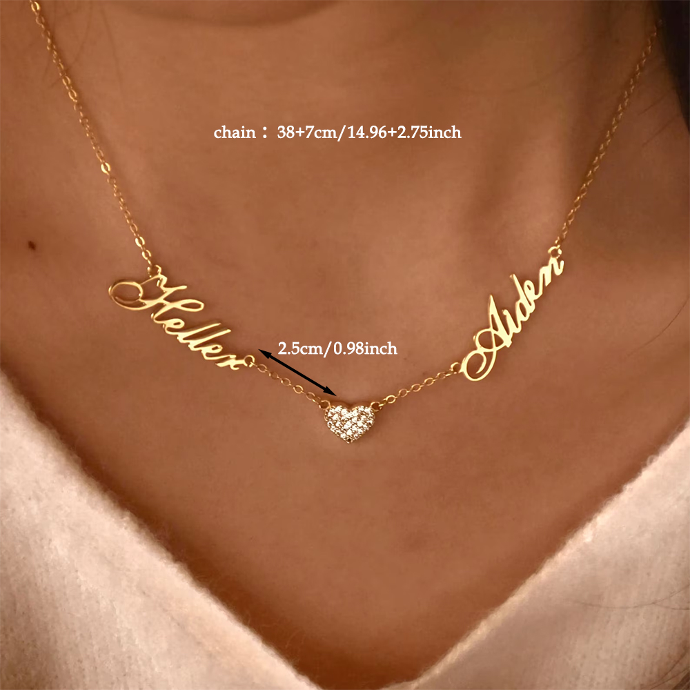 Custom Two Name Necklace For W - Women Fashion Names review and price