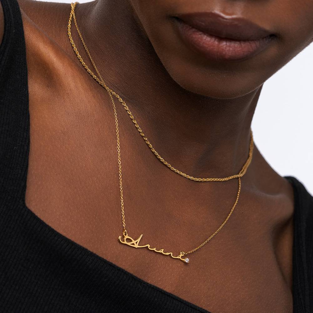 NAME NECKLACE WITH DIAMOND - G - Women Fashion Names review and price