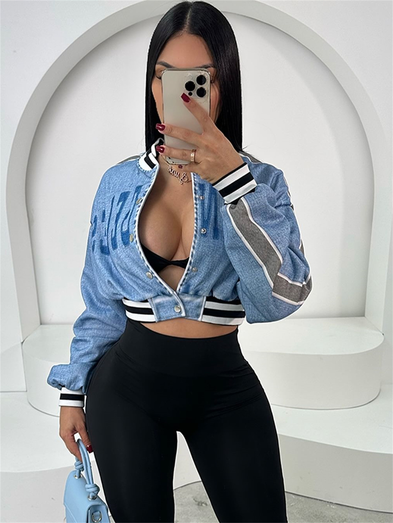 Euro-American Street Style Den - Women'S Fashion Bomber Jacket review and price
