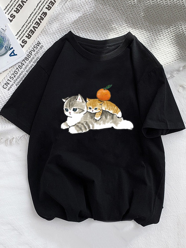 Funny Orange Cats Summer Women - Women'S Fashion In The 90S review and price