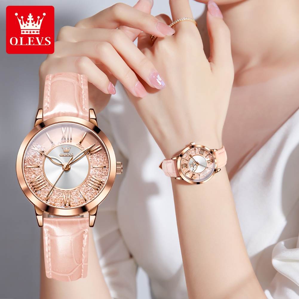 OLEVS Original Pink Leather Wa - Women'S Fashion Digital Watch review and price