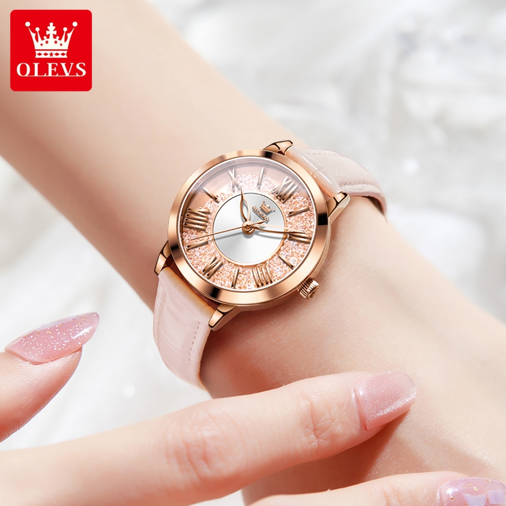 OLEVS Original Pink Leather Wa - Women'S Fashion Digital Watch review and price