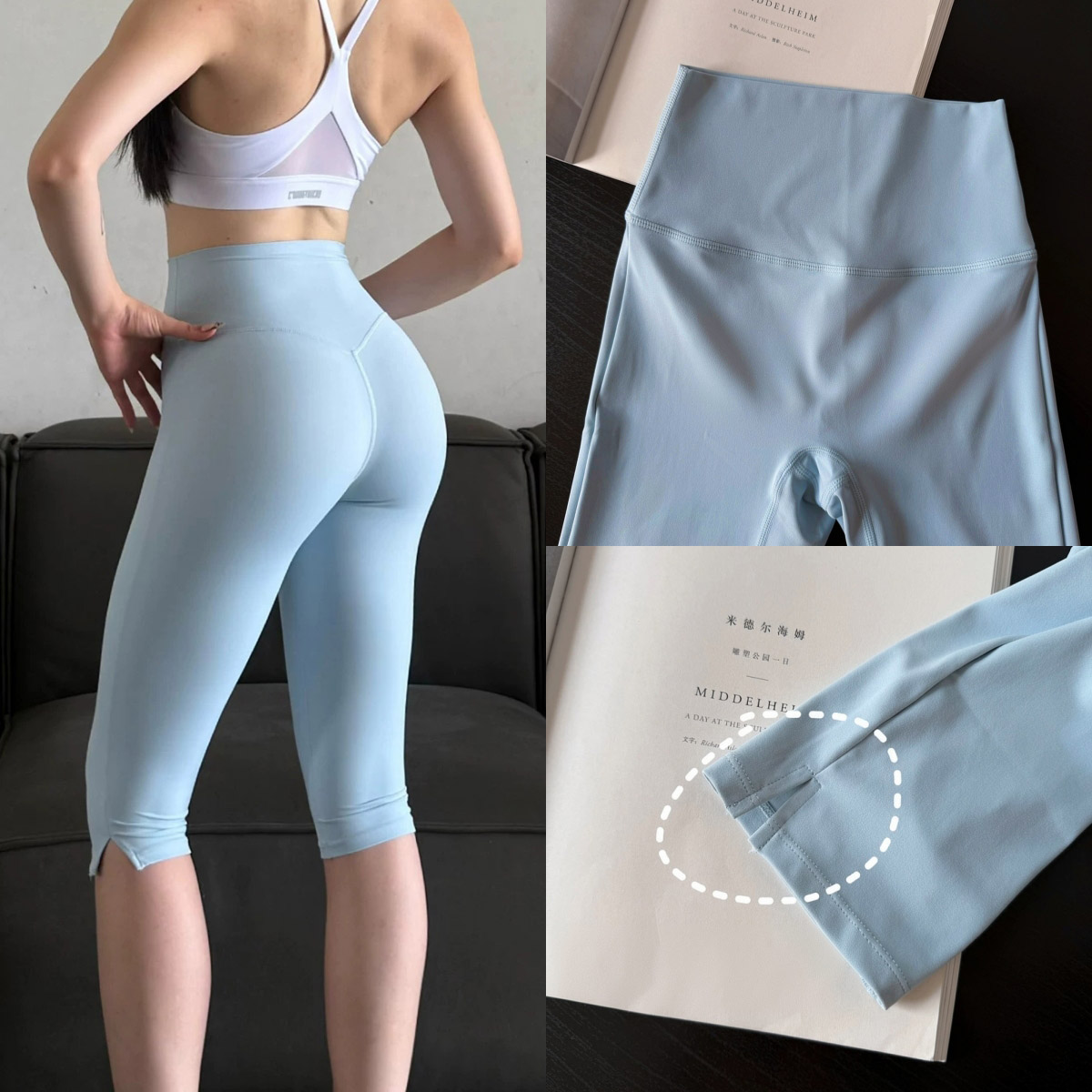 High Waist Split Hem Slimming  - High Waist Leggings review and price