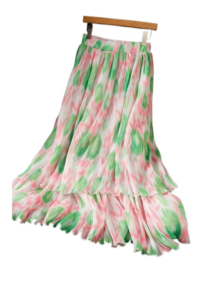 2026 Fashion Sweet Floral Prin - Pleated Skirt Women review and price