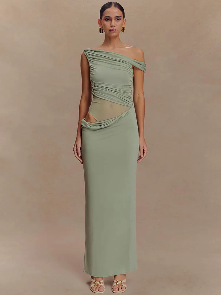 One Shoulder Slinky Sexy Maxi  - Women'S Fashion In 1920 review and price