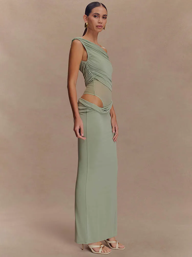 One Shoulder Slinky Sexy Maxi  - Women'S Fashion In 1920 review and price