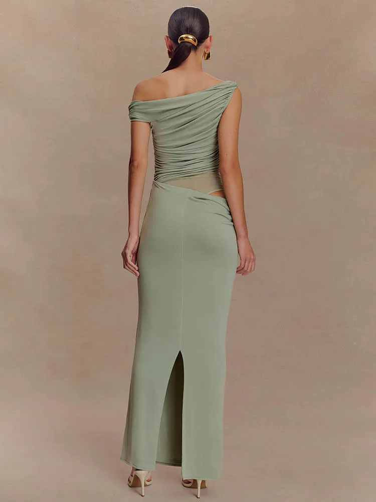 One Shoulder Slinky Sexy Maxi  - Women'S Fashion In 1920 review and price