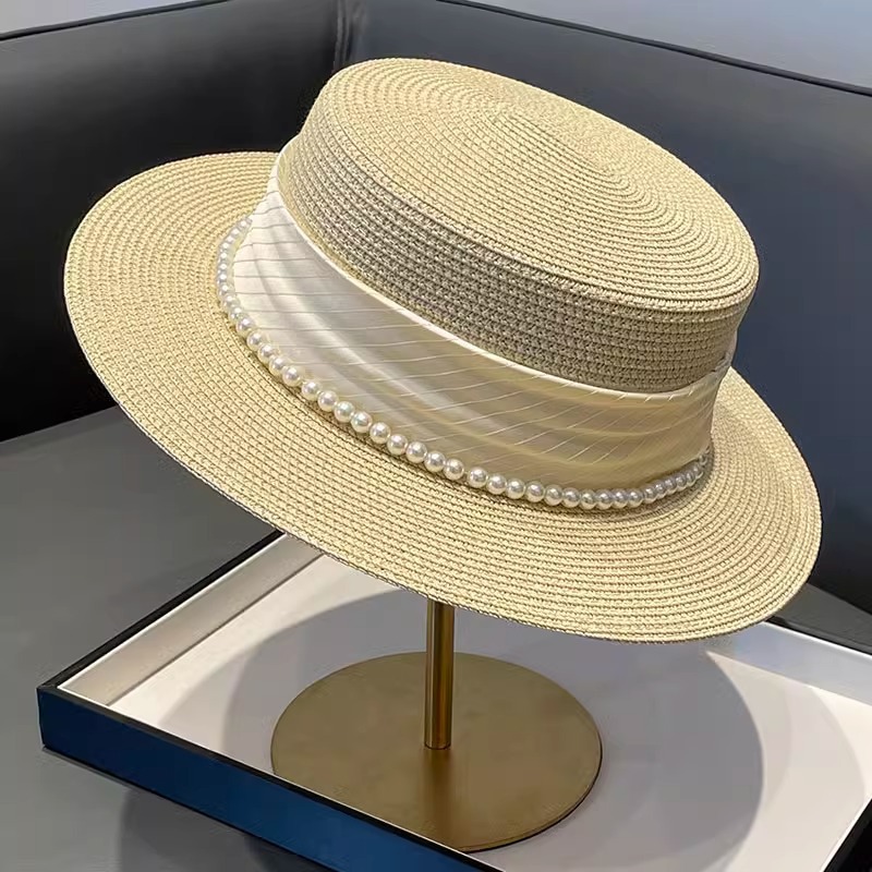 2025 New Style Hat Retro Flat  - Straw Hat Summer review and price