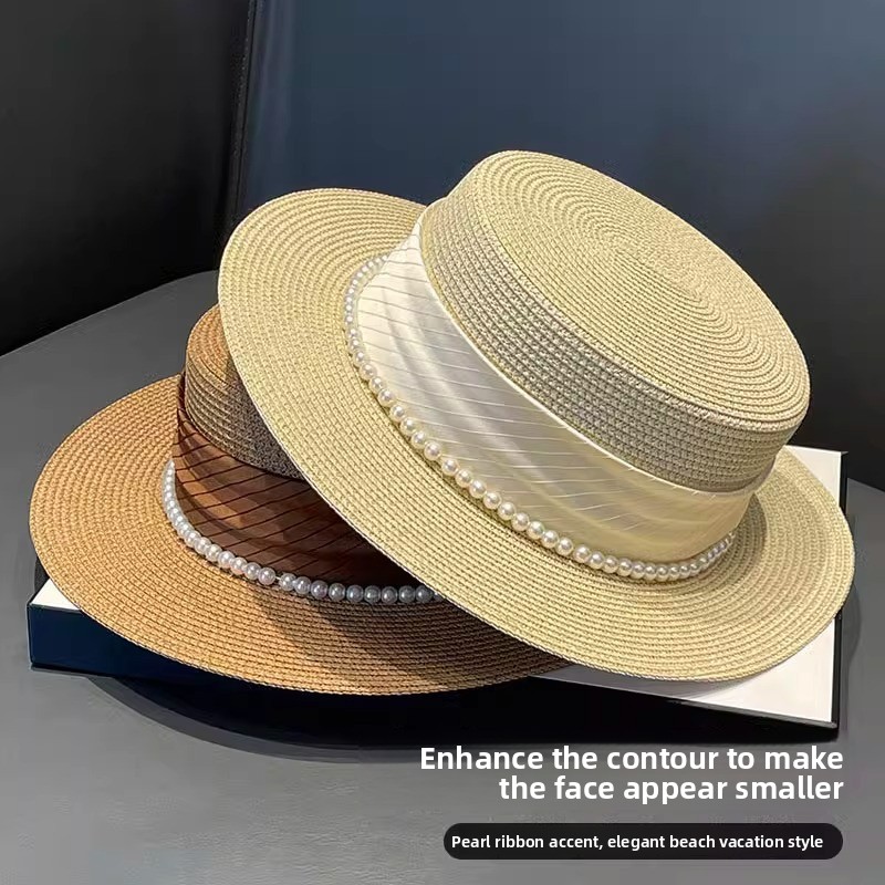 2025 New Style Hat Retro Flat  - Straw Hat Summer review and price