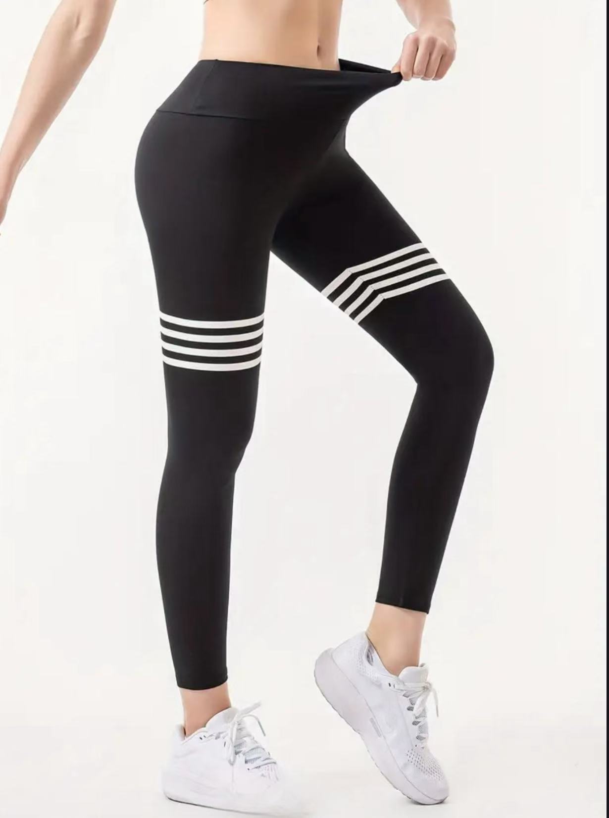 Letter Pattern High-Waisted Yo - High Waist Leggings review and price