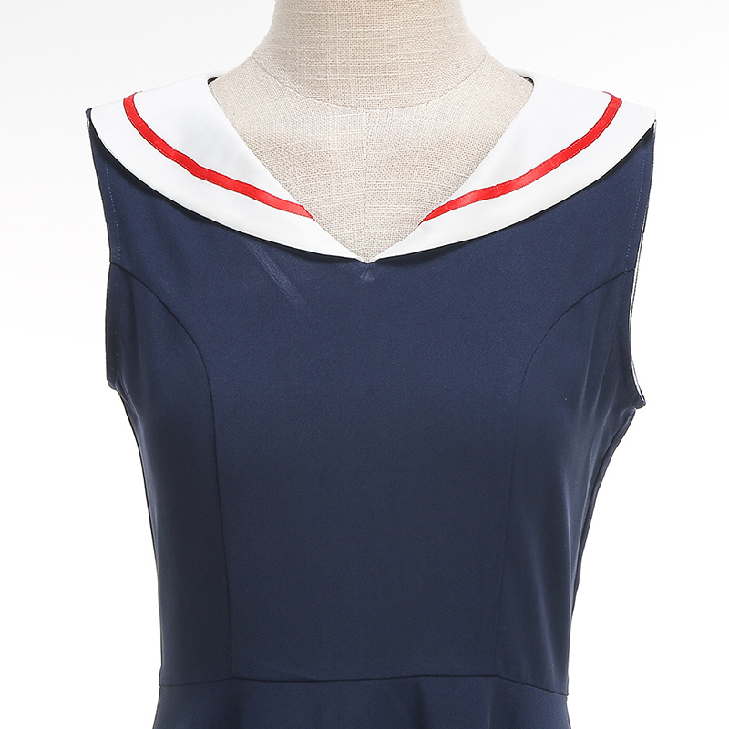 Retro Navy Style Dress Summer  - Women'S Fashion In The 50S review and price