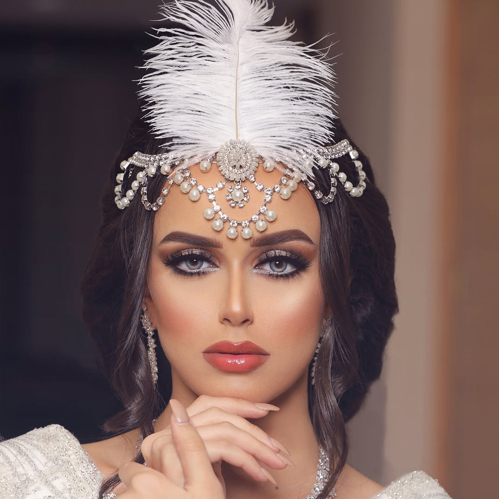 Vintage White Feather Flapper  - Women'S Fashion In 1920 review and price