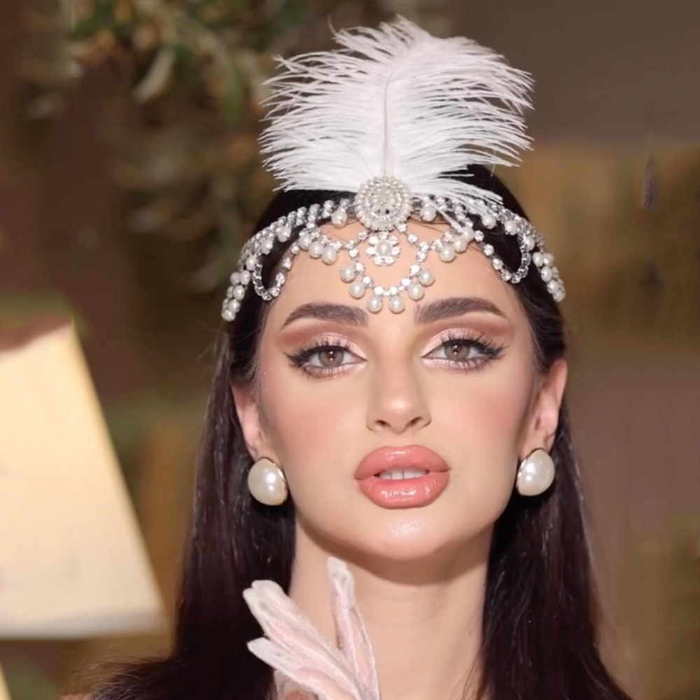Vintage White Feather Flapper  - Women'S Fashion In 1920 review and price