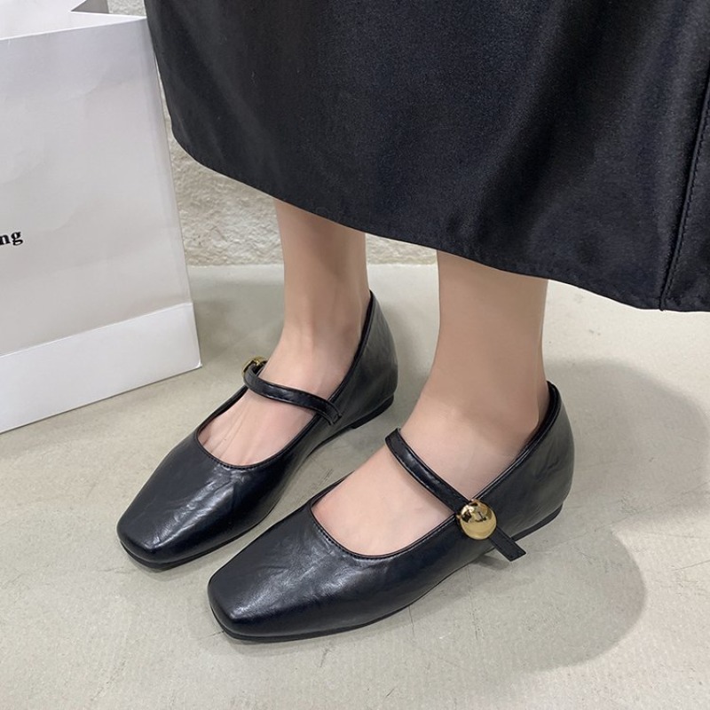 Ultra-Soft Leather Black Flats - Women Fashion Heels review and price
