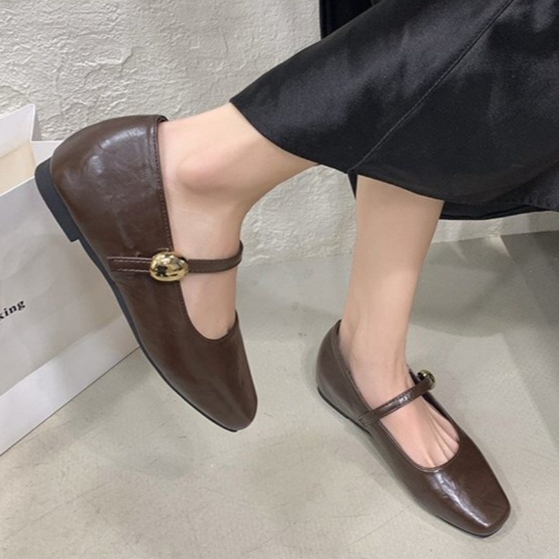 Ultra-Soft Leather Black Flats - Women Fashion Heels review and price
