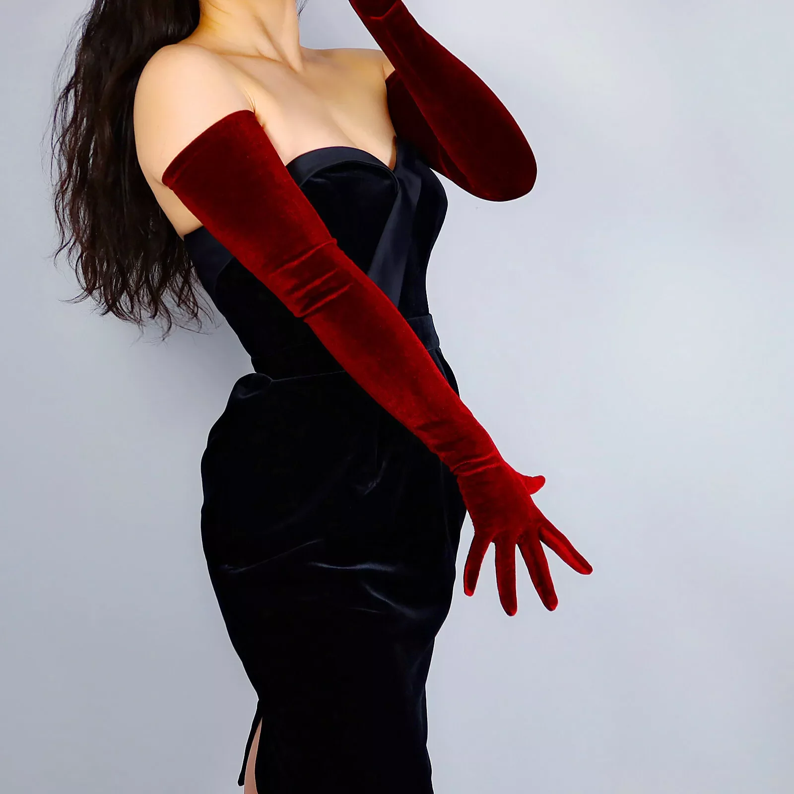 Burgundy Super Long Velvet Glo - Women'S Fashion In 1920 review and price