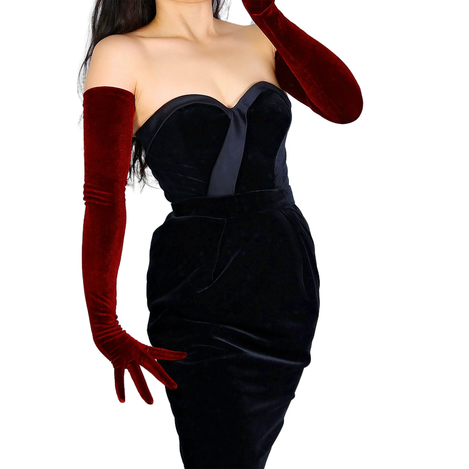 Burgundy Super Long Velvet Glo - Women'S Fashion In 1920 review and price