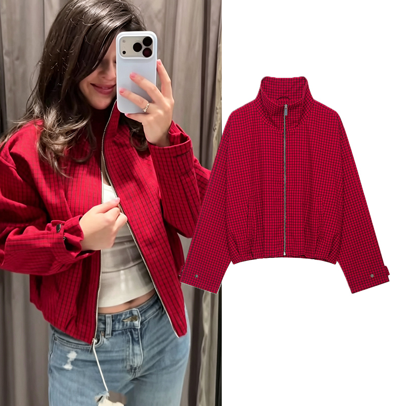 Autumn Fashion Plaid Bomber Ja - Women'S Fashion Bomber Jacket review and price