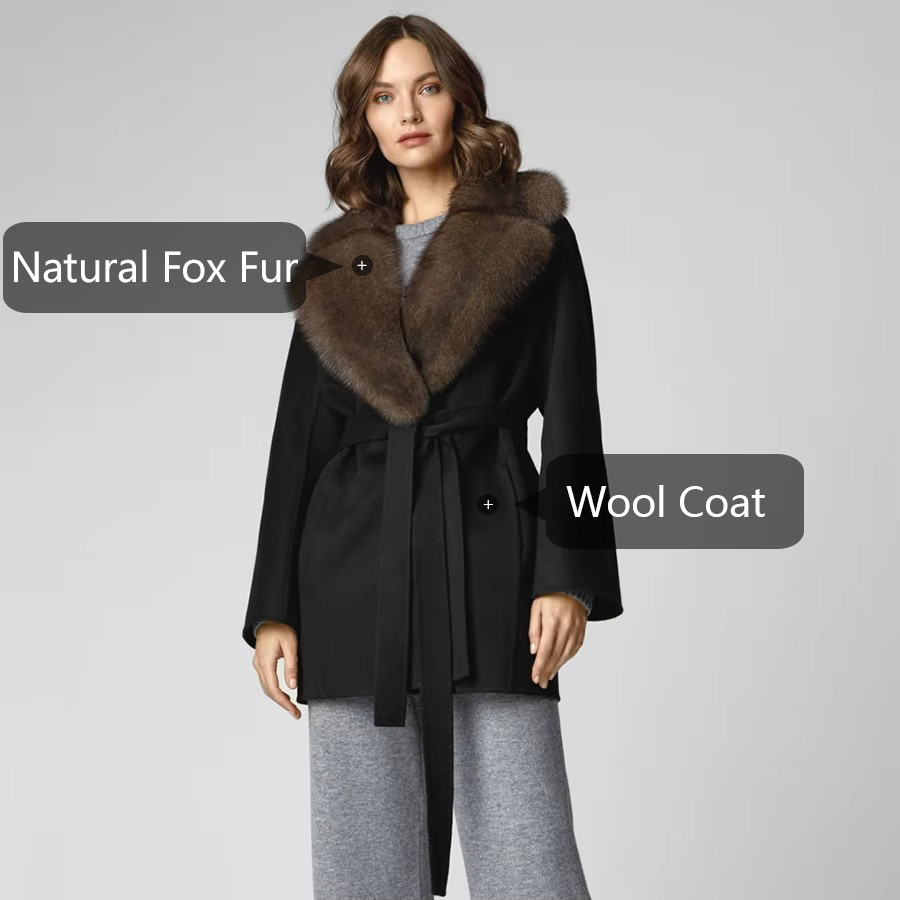 Natural Section Fox Fur Coat W - Women'S Fashion Bomber Jacket review and price